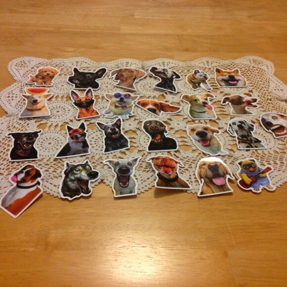 Weird, funny dog stickers for cellphones, laptop, lockers, crafts, scrapbooking - Picture 1 of 5